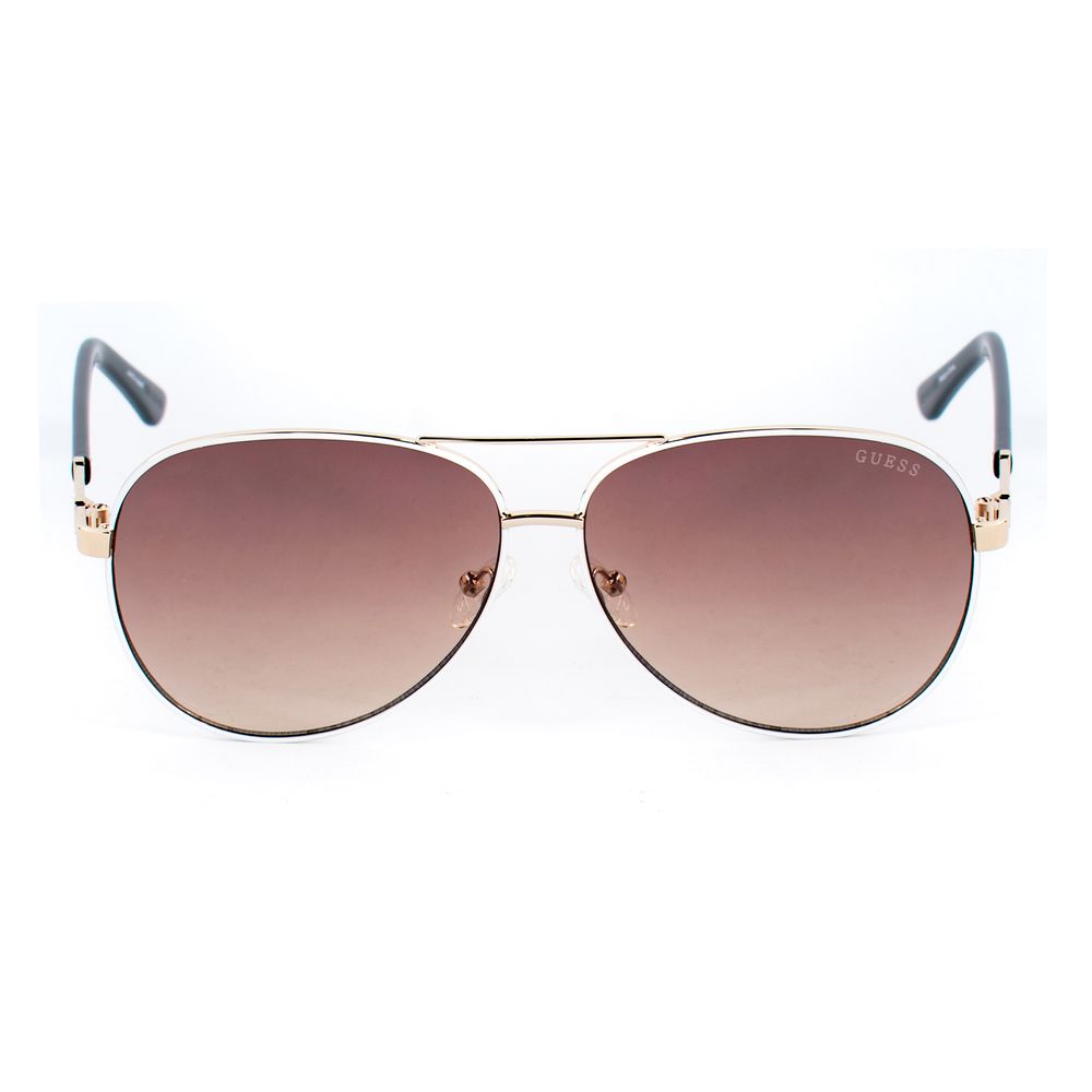 Guess white metal sunglasses