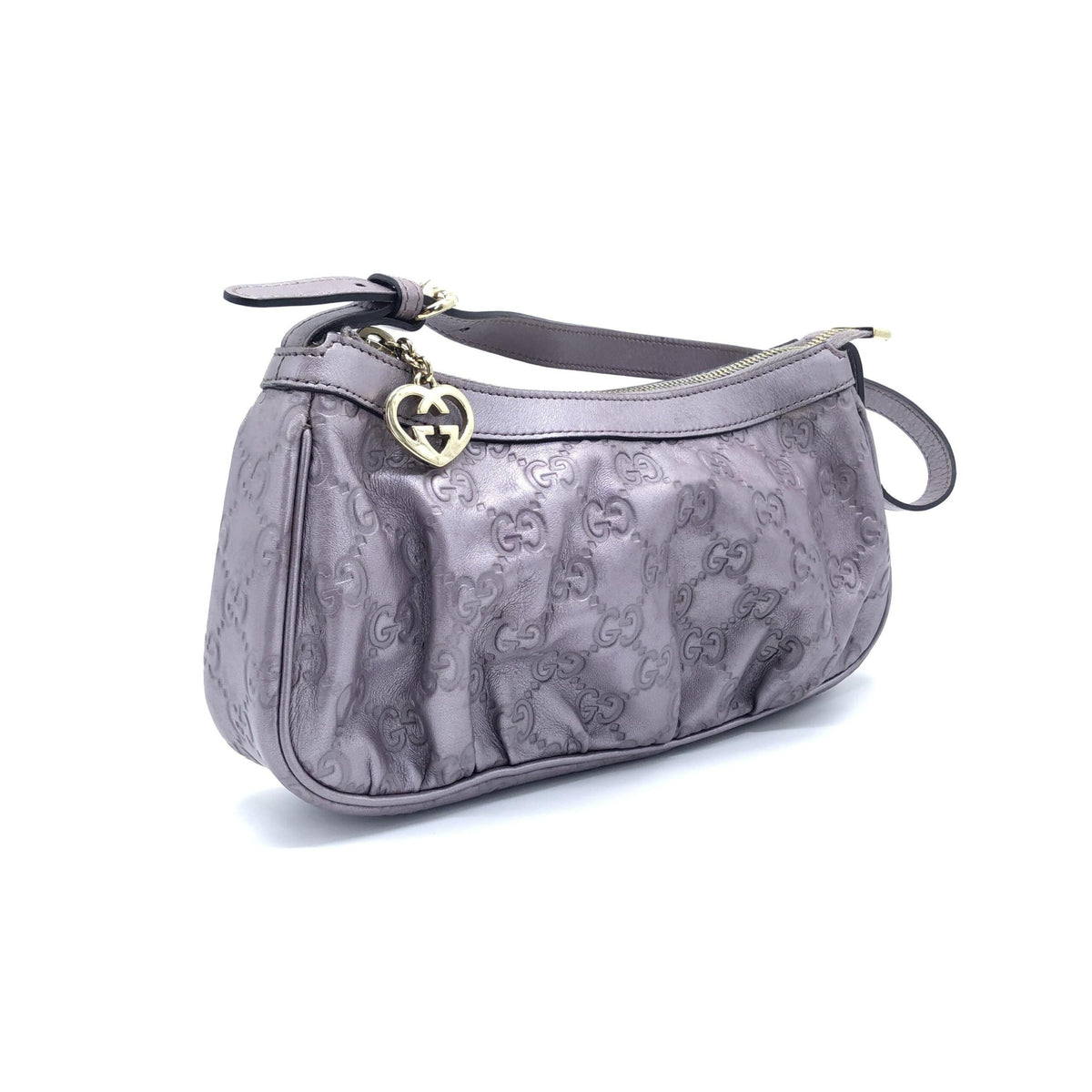 Metallic guccissima lovely shoulder bag