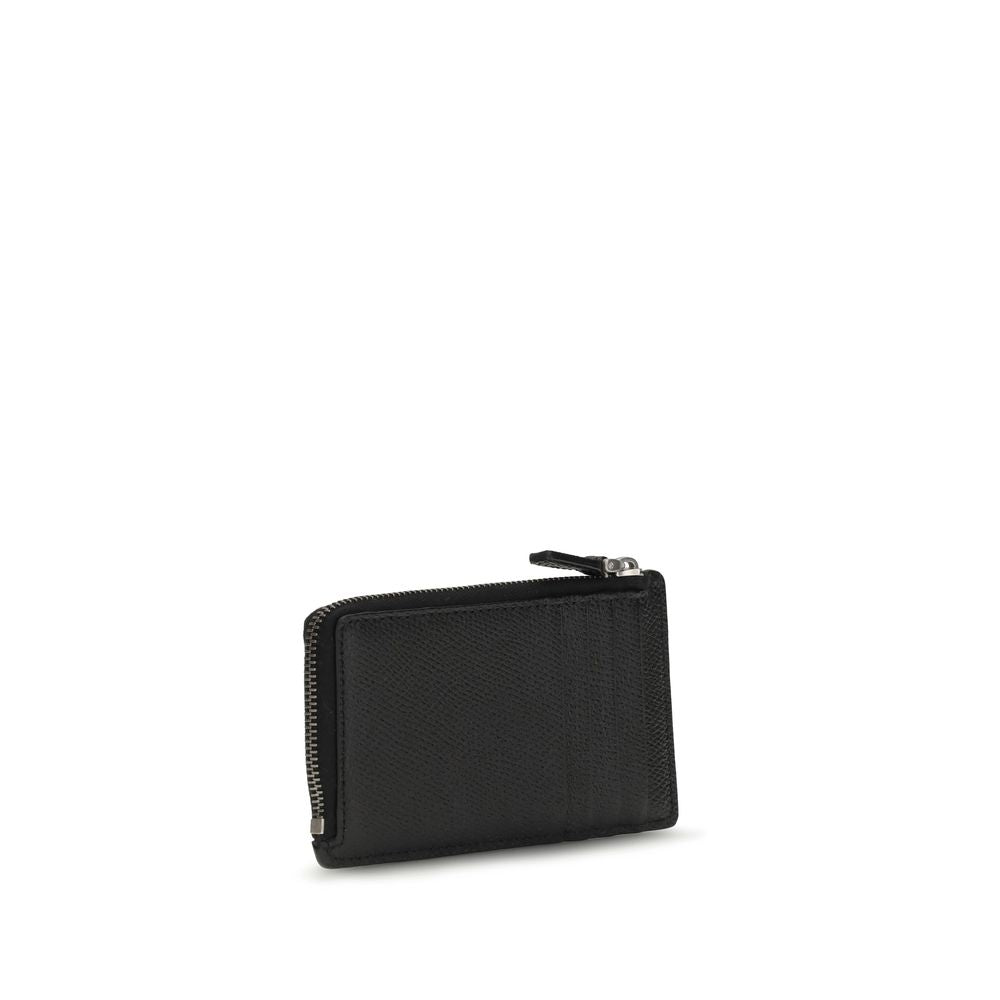 Valentino garavani black calf leather bos taurus wallet