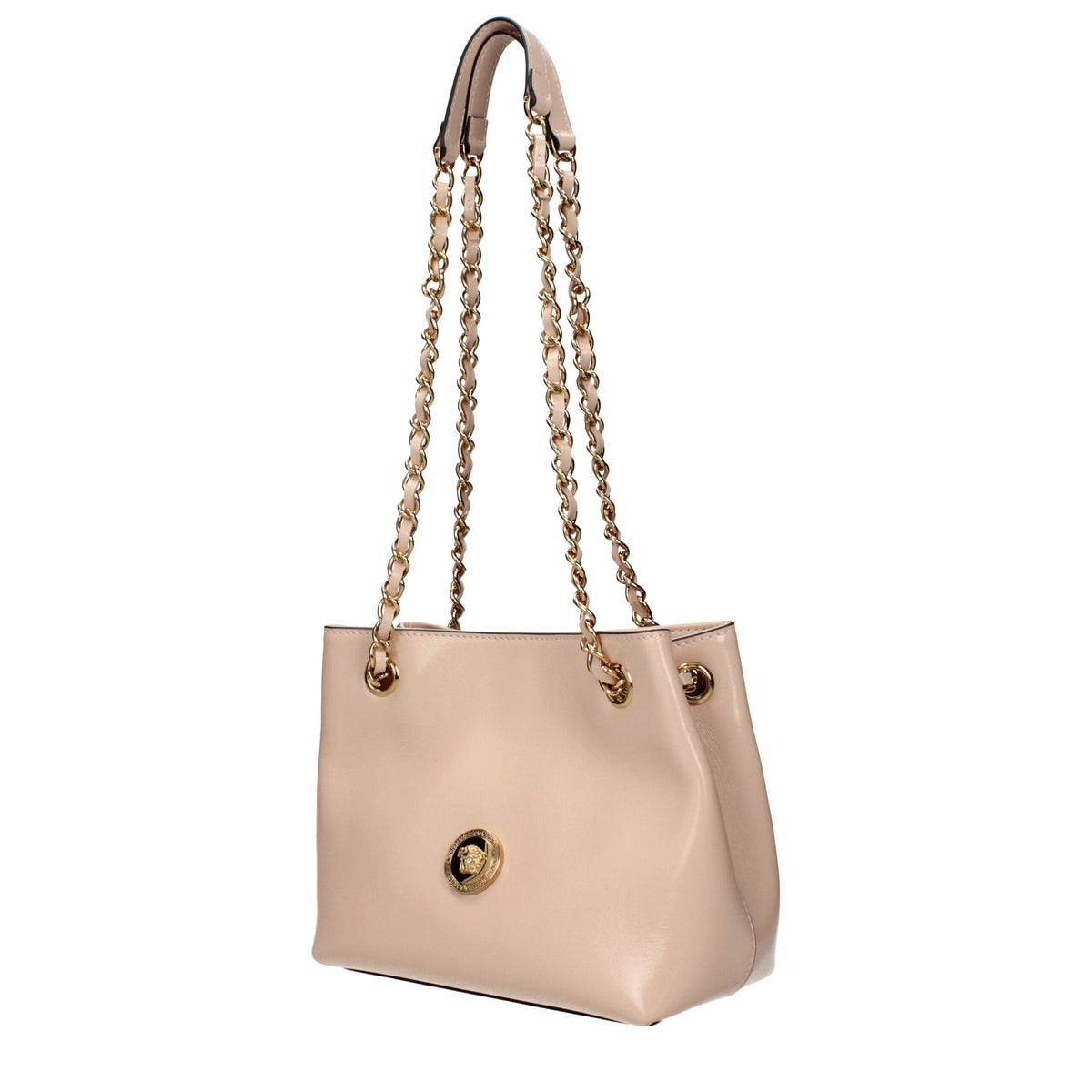 Versace pink leather shoulder bag