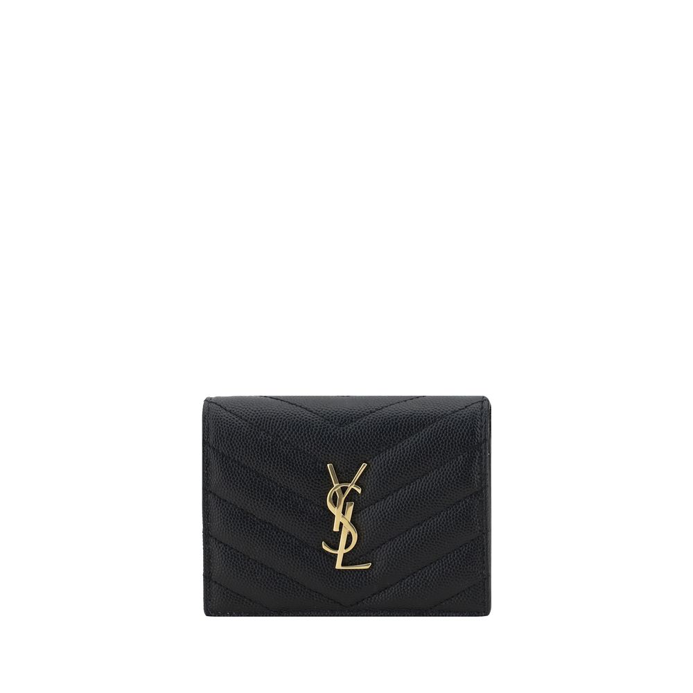 Saint laurent black lamb ovis aries aries wallet