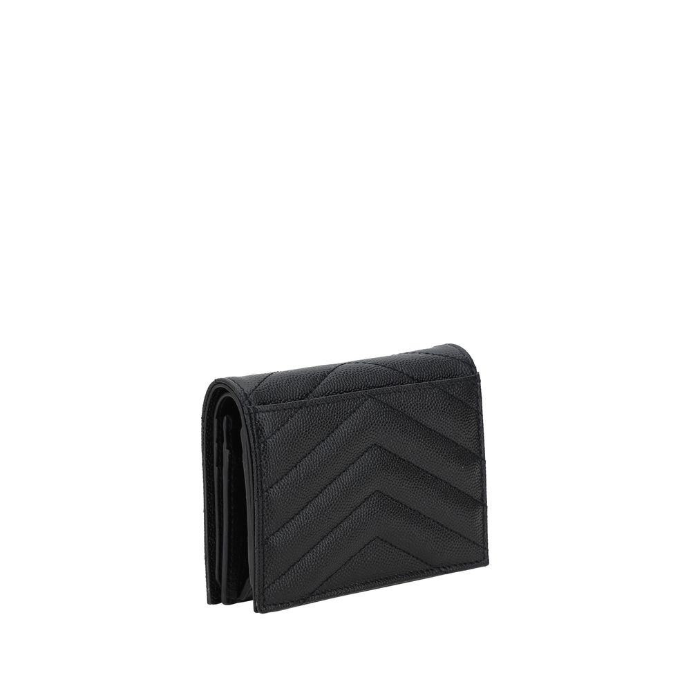 Saint Laurent Black Lamb Ovis Aries Aries Wallet
