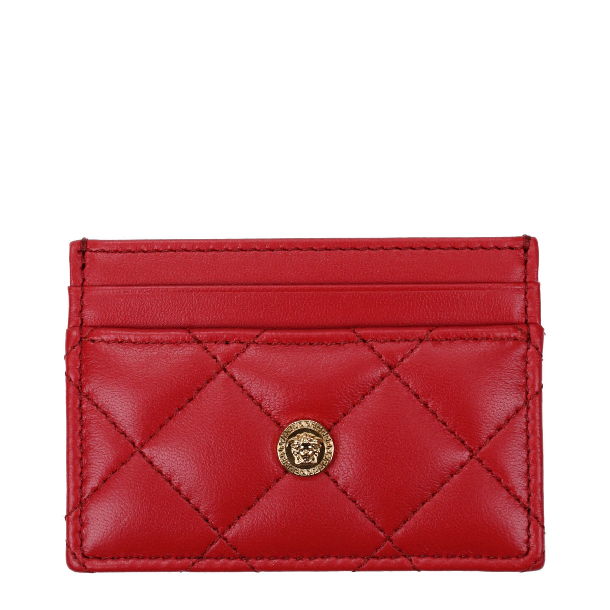 Versace red leather cardholder