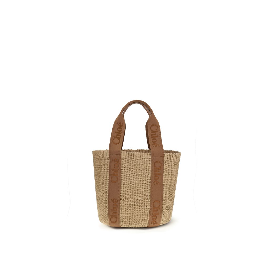 Chloé beige raffia backet bag