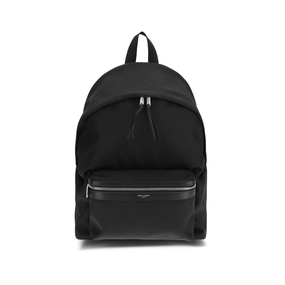 Saint laurent black fabric backpack