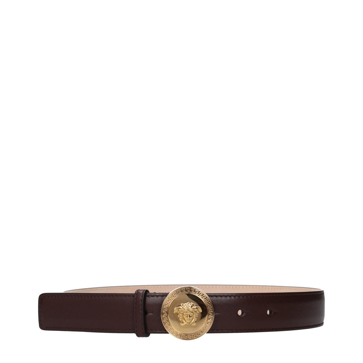 Versace brown leather regular belt