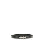 Load image into Gallery viewer, Ferragamo Black Calf Leather Bos Taurus Regular Belt
