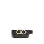 Load image into Gallery viewer, Ferragamo Black Calf Leather Bos Taurus Regular Belt
