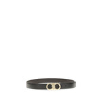 Load image into Gallery viewer, Ferragamo Black Calf Leather Bos Taurus Regular Belt
