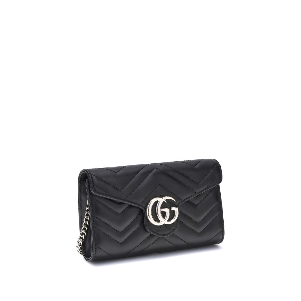 Gucci black calf leather bos taurus shoulder bag