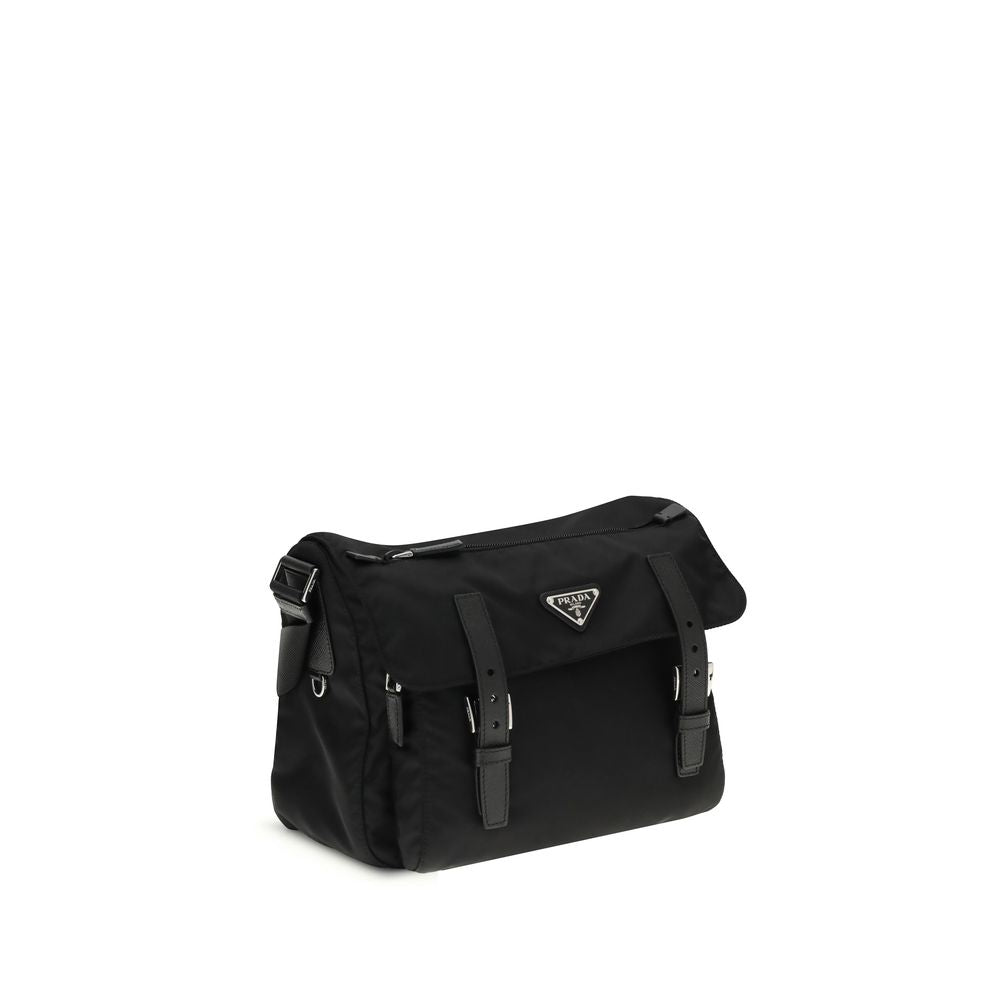 Prada black polyamide shoulder bag