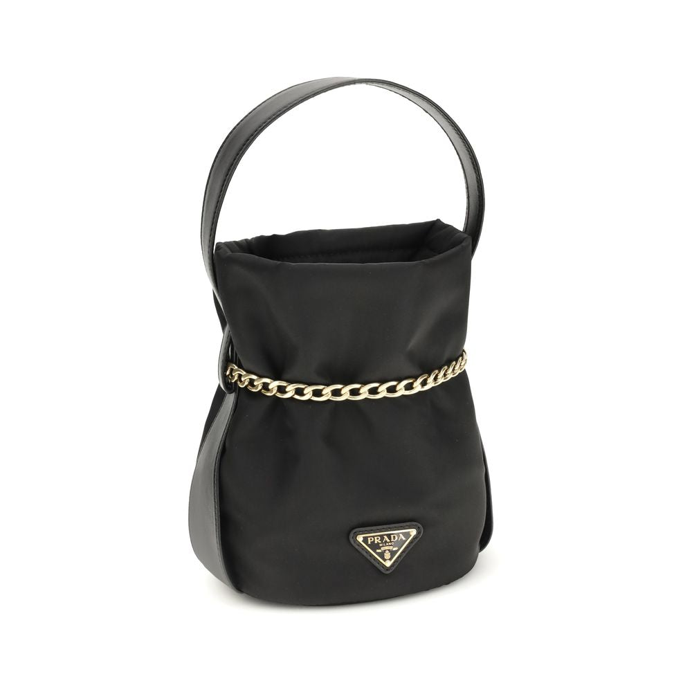 Prada black recycled polyamide backet bag