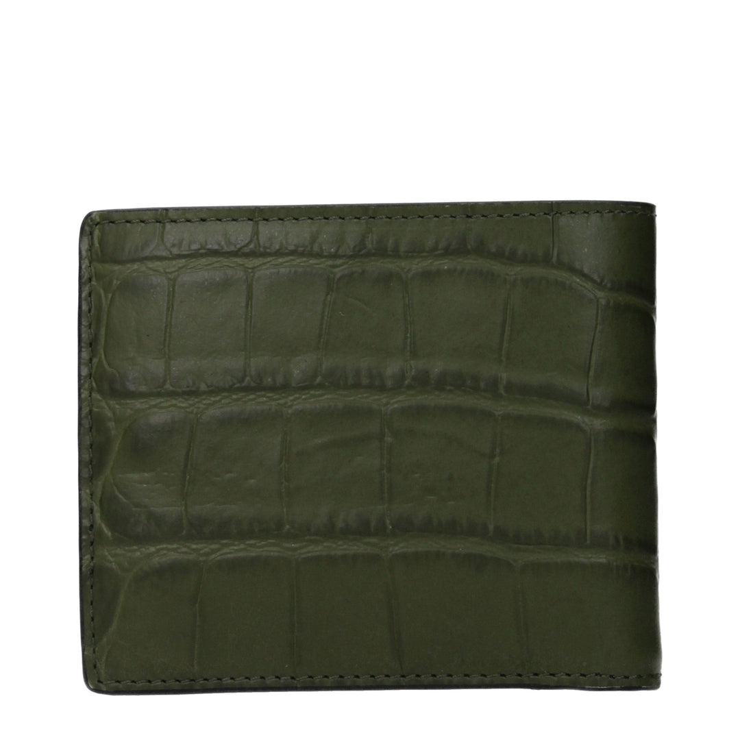 Versace Green Leather Wallet