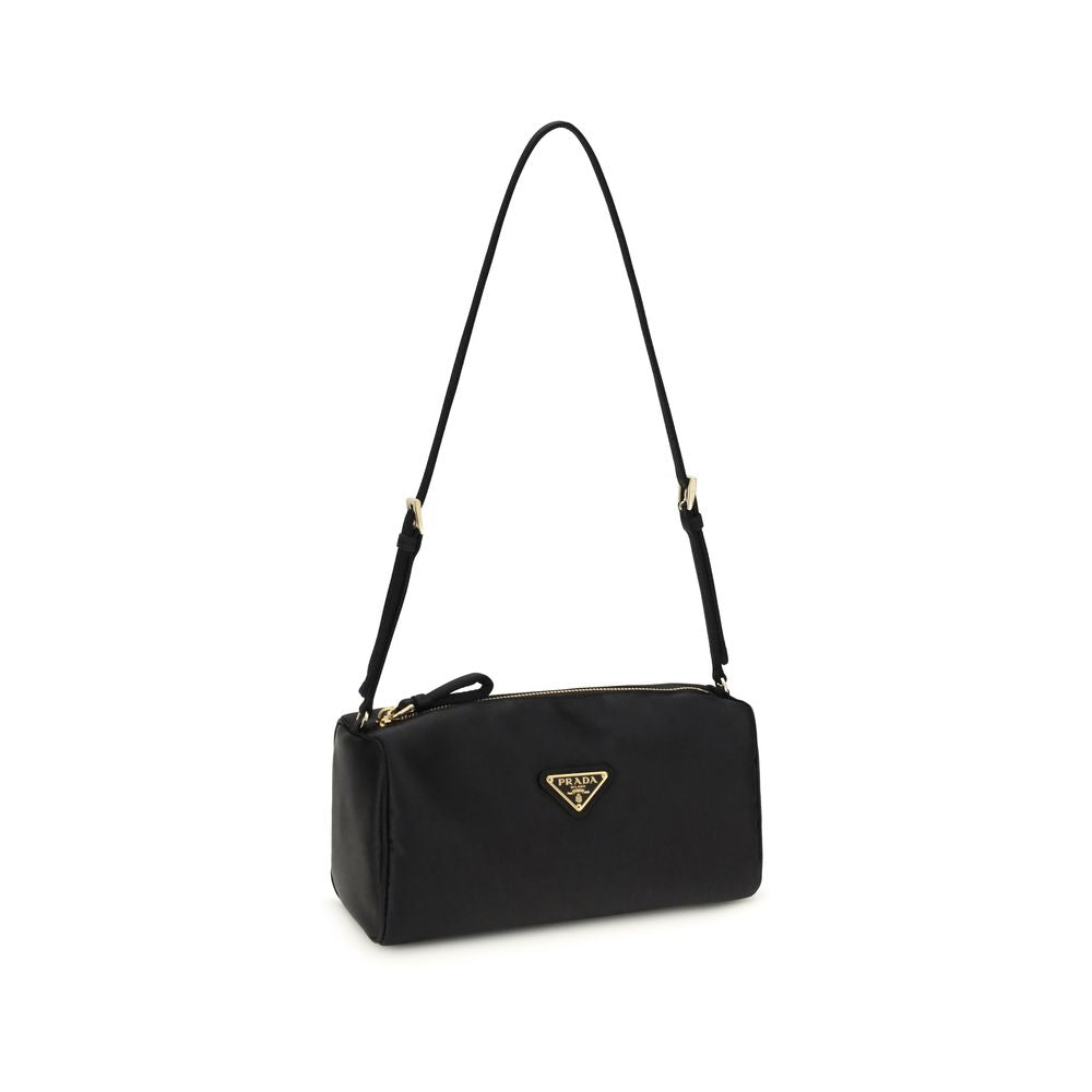 Prada black silk shoulder bag