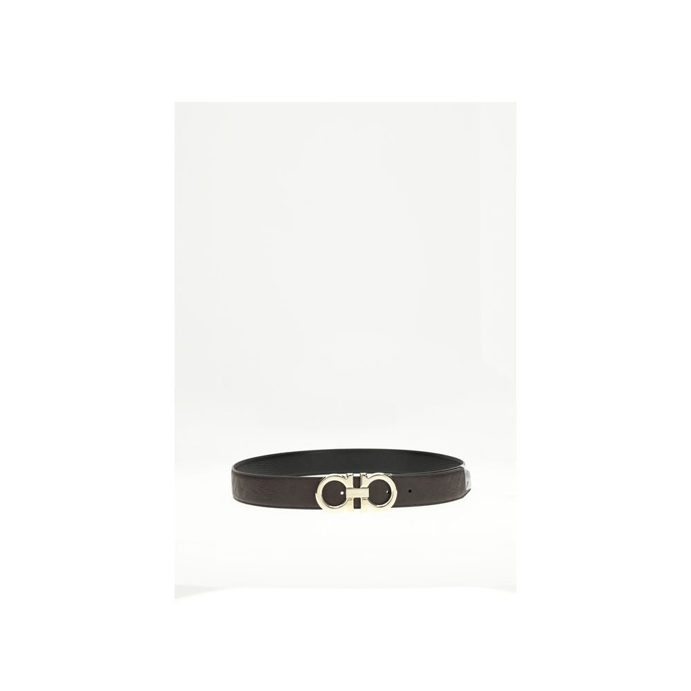 Ferragamo brown calf leather bos taurus regular belt