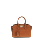 Load image into Gallery viewer, Ferragamo Brown Calf Leather Bos Taurus Handbag
