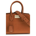 Load image into Gallery viewer, Ferragamo Brown Calf Leather Bos Taurus Handbag
