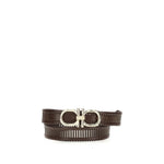 Load image into Gallery viewer, Ferragamo Brown Calf Leather Bos Taurus Regular Belt

