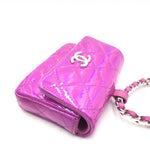 Load image into Gallery viewer, Chanel Iridescent Pink Quilted Leather Pouch

