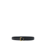 Load image into Gallery viewer, Saint Laurent Black Calf Leather Bos Taurus Regular Belt
