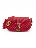 Load image into Gallery viewer, Versace Red Leather Quilted Shoulder Strap Bag

