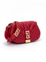 Load image into Gallery viewer, Versace Red Leather Quilted Shoulder Strap Bag
