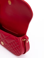Load image into Gallery viewer, Versace Red Leather Quilted Shoulder Strap Bag
