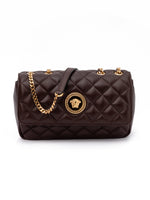 Load image into Gallery viewer, Versace Brown Quilted Leather Shoulder Strap Bag
