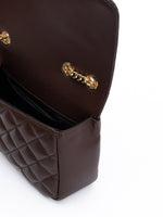 Load image into Gallery viewer, Versace Brown Quilted Leather Shoulder Strap Bag
