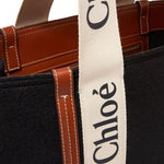 Load image into Gallery viewer, Chloé Black Wool Tote Bag
