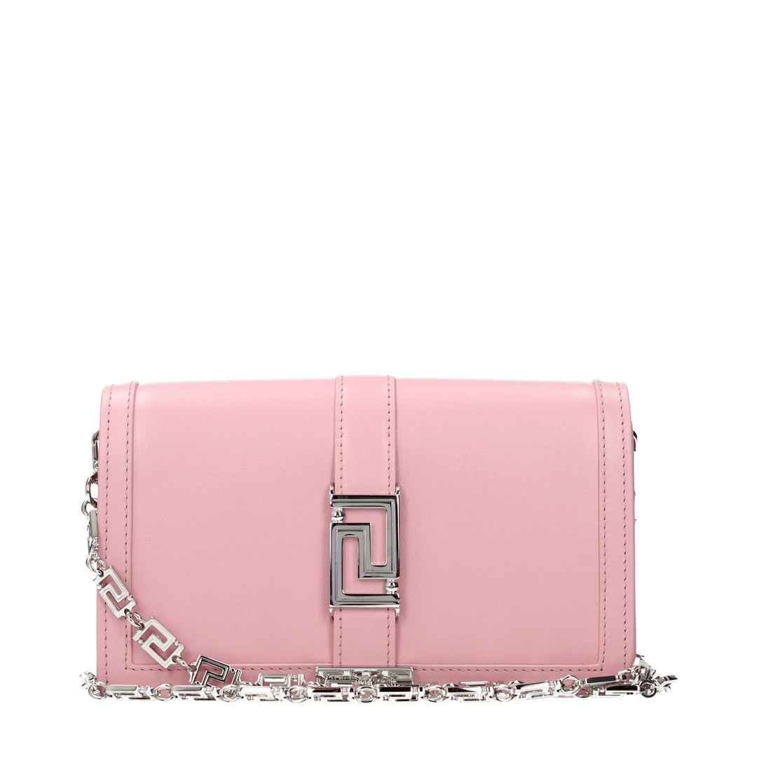 Versace Pink Leather Shoulder Bag