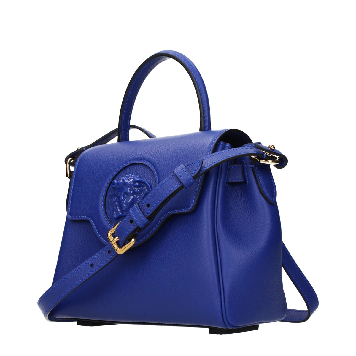 Versace blue leather handbag