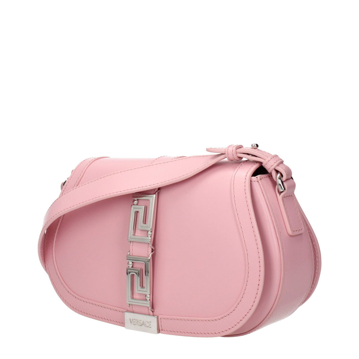 Versace pink leather shoulder bag