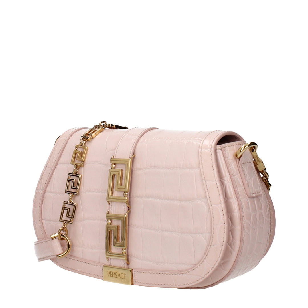 Versace Pink Leather Shoulder Bag