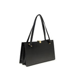 Load image into Gallery viewer, Versace Black Calf Leather Bos Taurus Shoulder Bag
