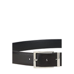 Load image into Gallery viewer, Ferragamo Black Calf Leather Bos Taurus Regular Belt
