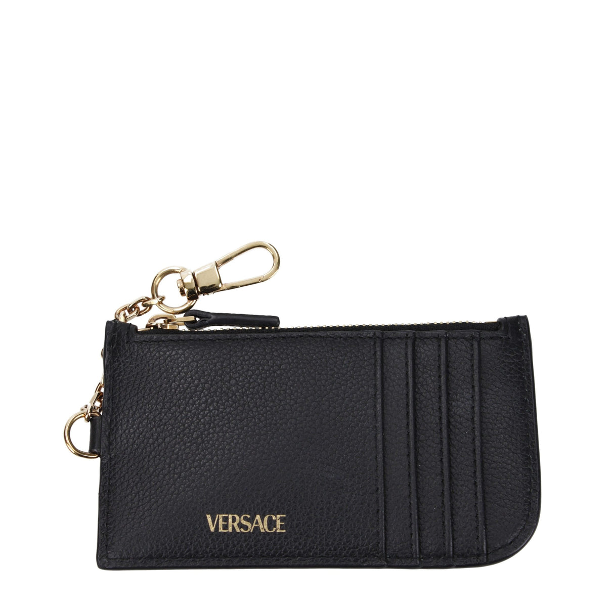 Versace black leather wallet