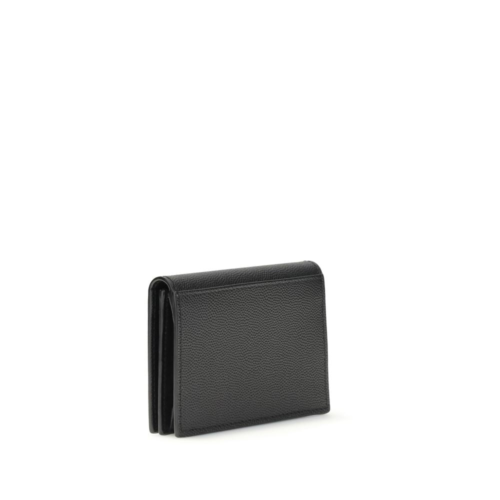 Saint laurent black calf leather bos taurus wallet