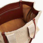 Load image into Gallery viewer, Chloé Beige Lamb Fur Tote Bag
