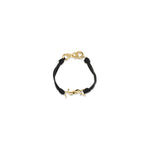 Load image into Gallery viewer, Saint Laurent Black Calf Leather Bos Taurus Bracelet
