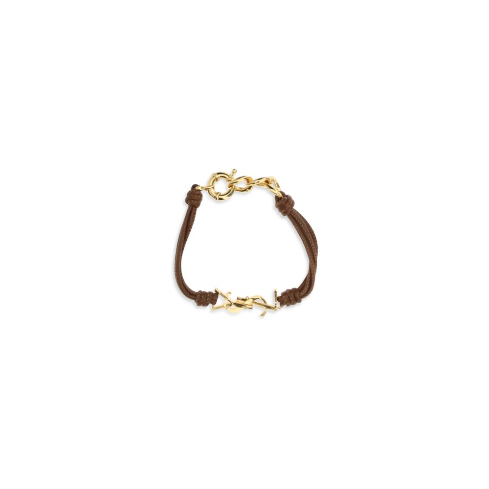 Saint Laurent Bicolor Calf Leather Bos Taurus Bracelet