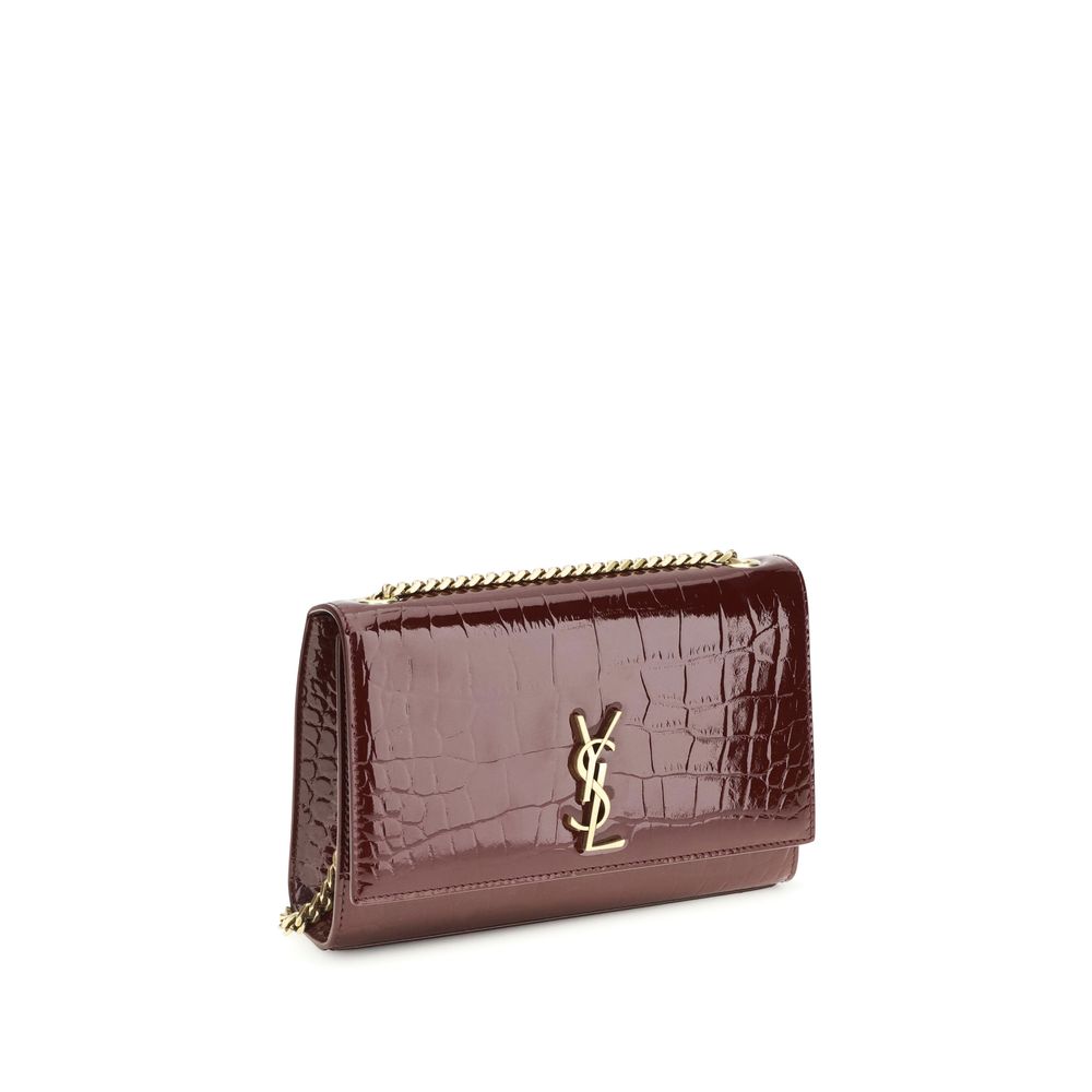 Saint laurent bordeaux calf leather bos taurus shoulder bag