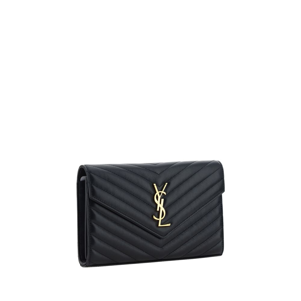 Saint laurent black lamb ovis aries aries shoulder bag