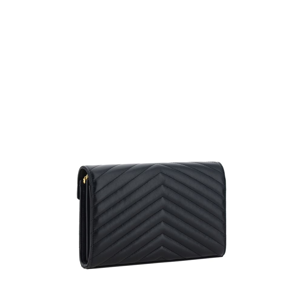 Saint Laurent Black Lamb Ovis Aries Aries Shoulder Bag