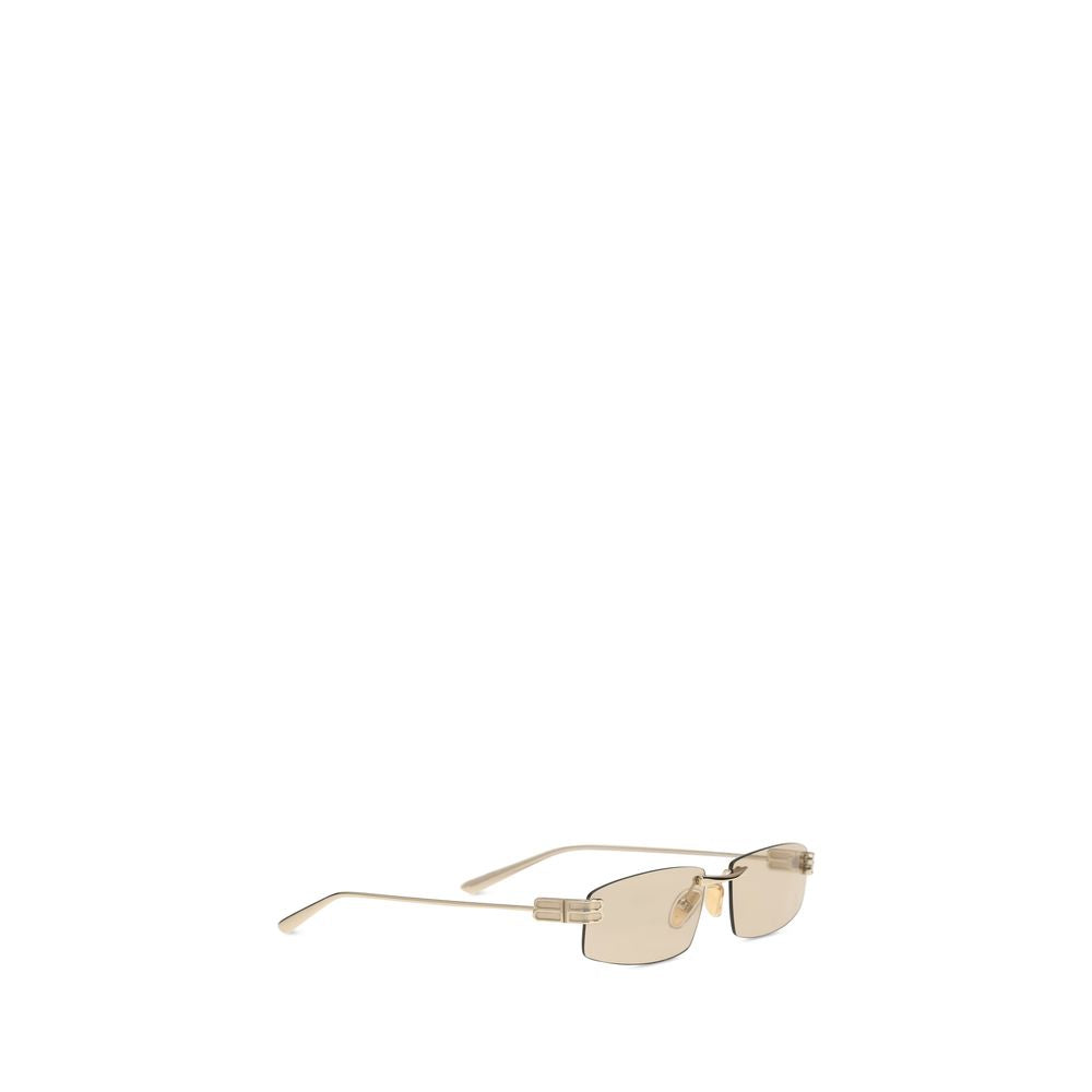 Balenciaga beige metal sunglasses