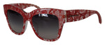 Load image into Gallery viewer, Dolce &amp; Gabbana Red Lace Acetate Rectangle Shades  DG4231F  Sunglasses
