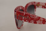 Load image into Gallery viewer, Dolce &amp; Gabbana Red Lace Acetate Rectangle Shades  DG4231F  Sunglasses
