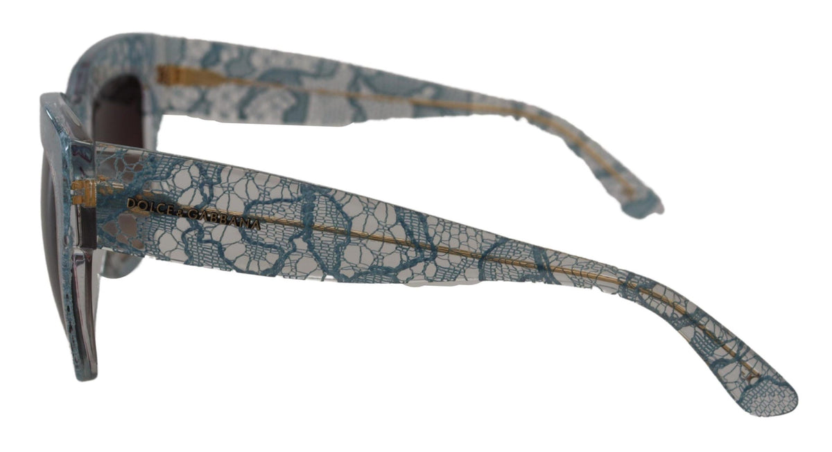 Dolce & gabbana blue lace acetate crystal butterfly dg4231 sunglasses