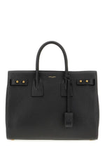 Load image into Gallery viewer, Saint Laurent Black Calf Leather Sac De Jour Handbag
