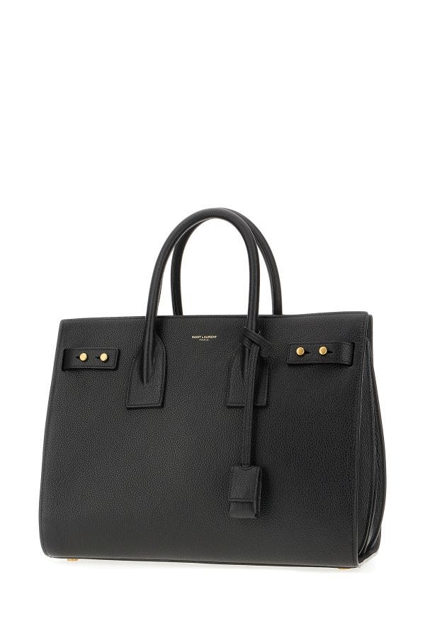 Saint laurent zwarte kalfsleren sac de jour handtas